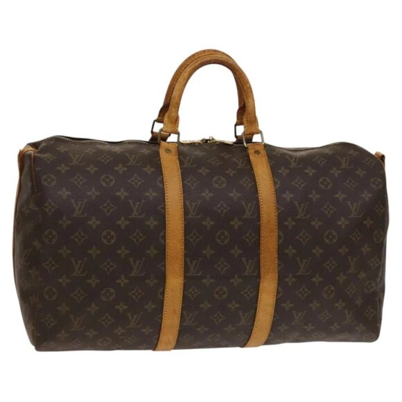 LOUIS VUITTON Monogram Keepall Bandouliere 50 Boston Bag M41416 LV Auth 136941 - Picture 1 of 16